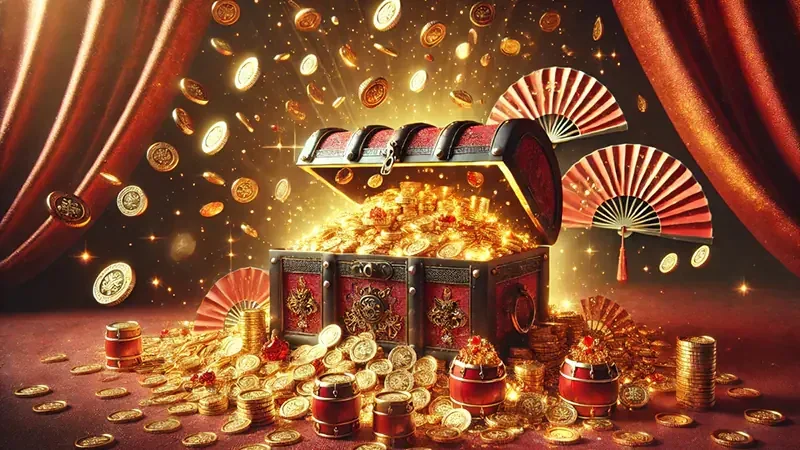 Ilustrasi permainan slot bertema cerah